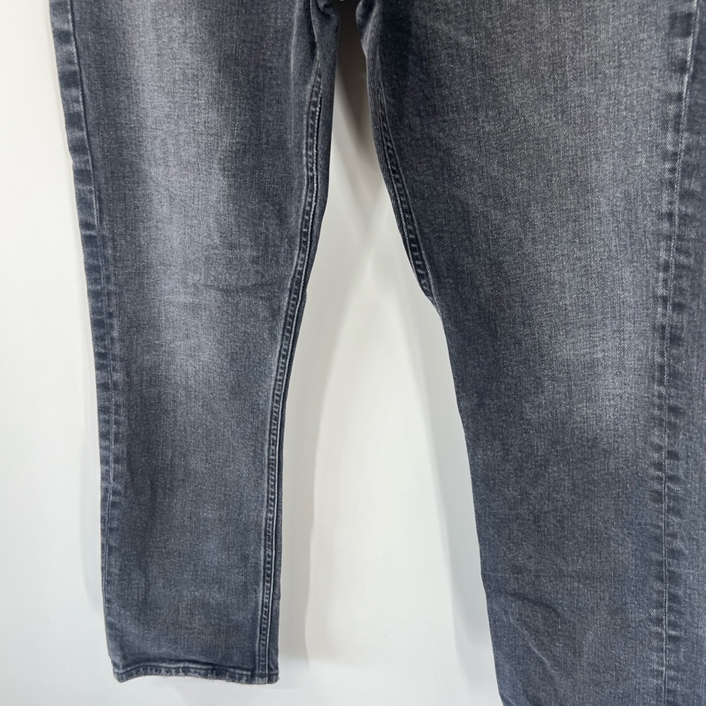 AGOLDE Riley High Rise Straight Leg Crop Jeans in Panoramic Button Fly - Picture 6 of 9